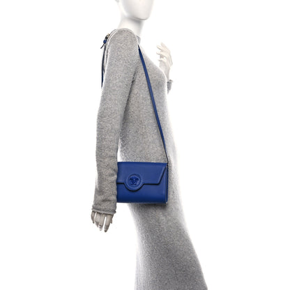 Versace Grained Calfskin La Medusa Crossbody Bag Lapis 2 of 9