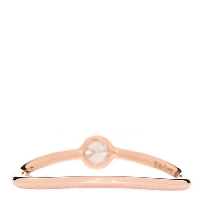 Tiffany 18K Rose Gold Diamond Elsa Peretti Single-Row Wave Ring 46 3.75 4 of 5