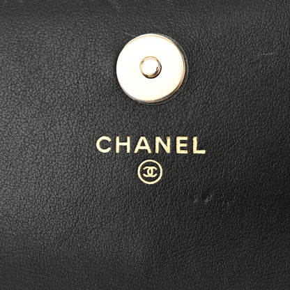 Chanel Calfskin Quilted Maxi Pearls Clutch With Chain Black 6 of 11