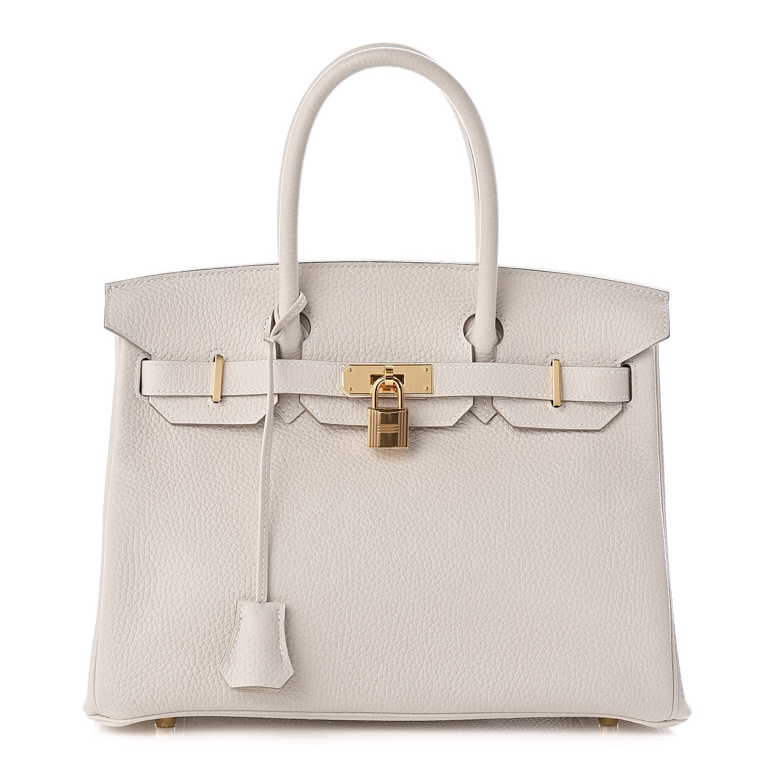 Hermes Taurillon Clemence Birkin 30 Craie 1 of 14