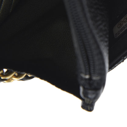 Chanel Caviar Quilted Boy Wallet On Chain WOC Black 10 of 11