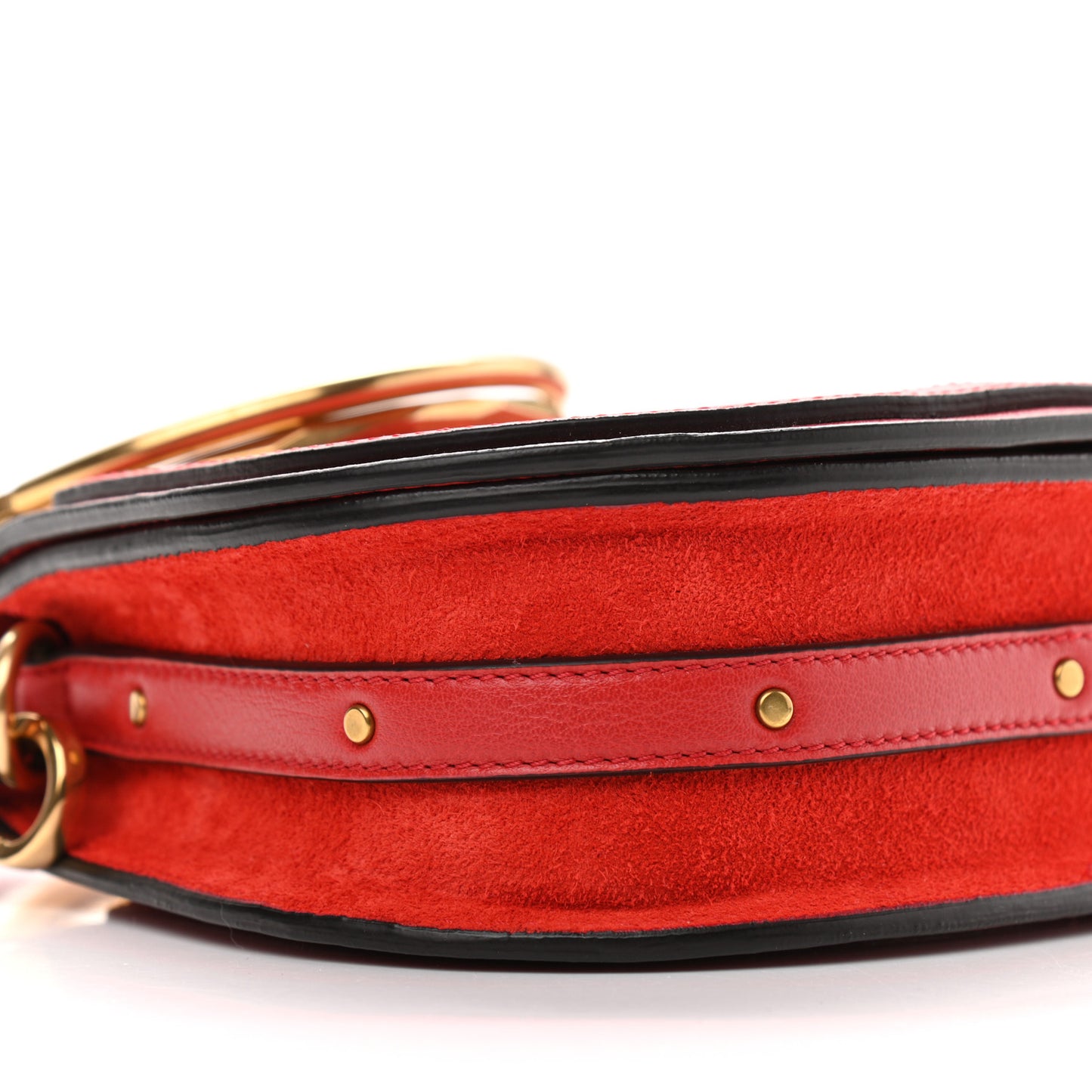 Calfskin Small Nile Bracelet Bag Earthy Red