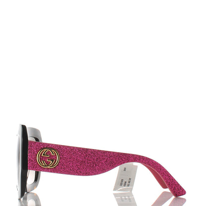 Gucci Square Frame GG0102S Sunglasses Glitter Pink Multi 2 of 7
