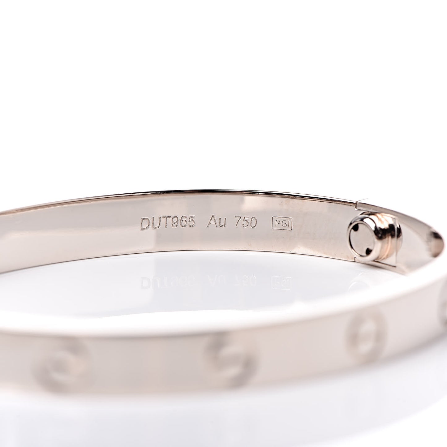 18K White Gold LOVE Bracelet 16