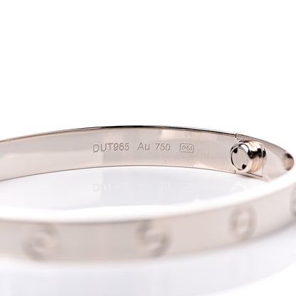 Cartier 18K White Gold LOVE Bracelet 16 5 of 6