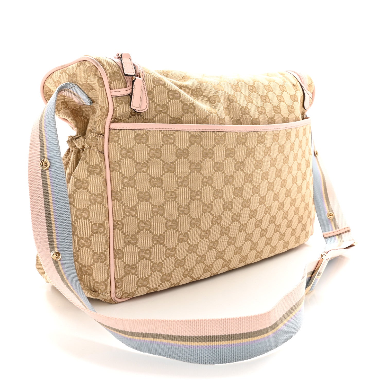 Gucci Monogram Web Diaper Bag Pink 3 of 16