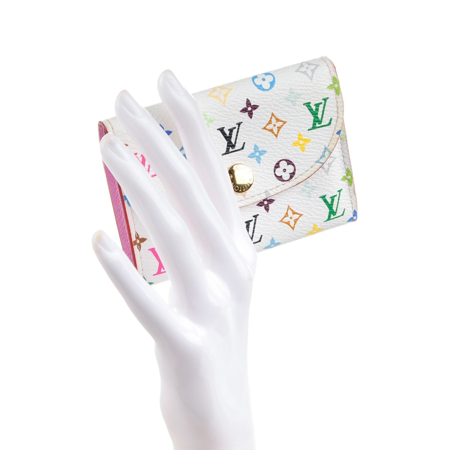 Louis Vuitton Monogram Multicolor Business Card Holder White Litchi 2 of 7