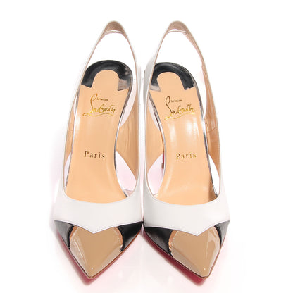 Christian Louboutin Patent Suede Calfskin Air Chance 100 Pumps 39.5 White 2 of 7
