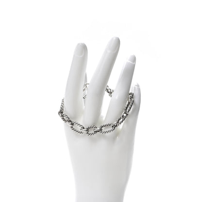 David Yurman Sterling Silver Blue Sapphire 9.5mm Cushion Link Bracelet 2 of 6