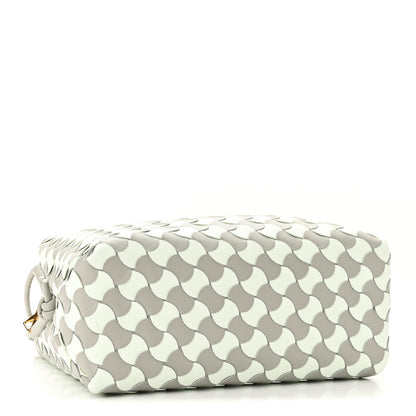 Bottega Veneta Nappa Wavy Bicolor Intrecciato Small Loop Camera Bag Agate Grey Glacier 4 of 9