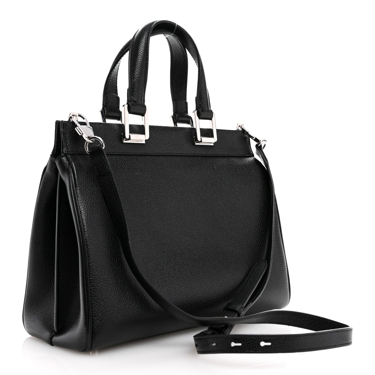 Gucci Grainy Calfskin Small Zumi Top Handle Bag Black 3 of 13