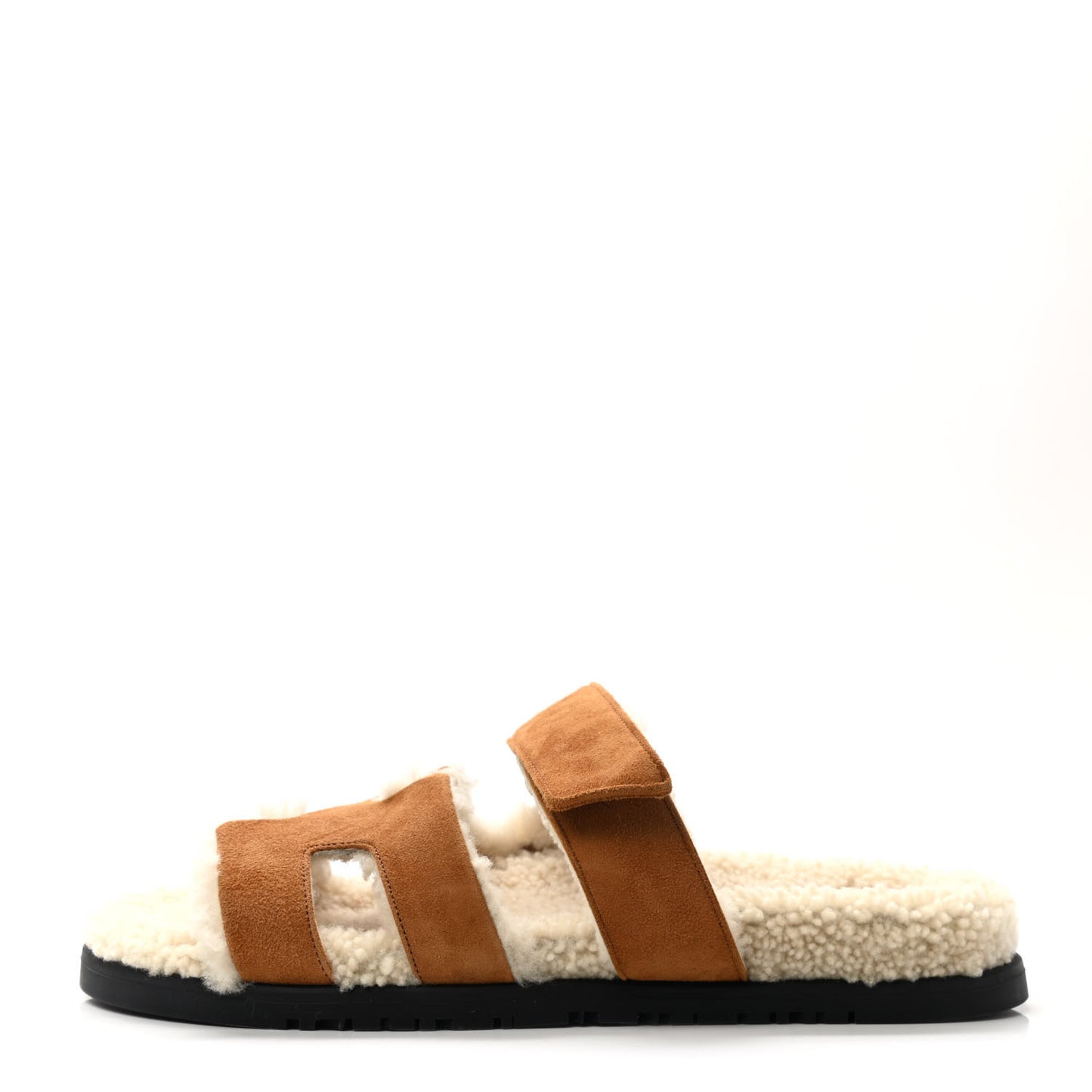 Suede Goatskin Woolskin Womens Chypre Sandals 37 Naturel Ecru