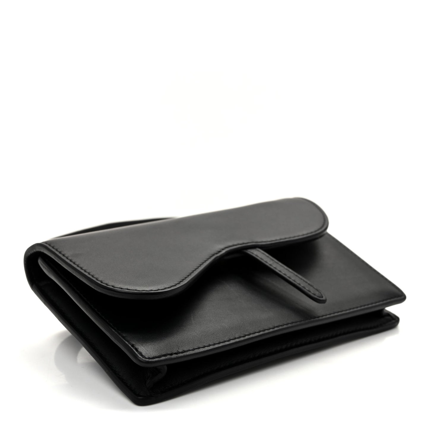 Calfskin Saddle Belt Bag Black