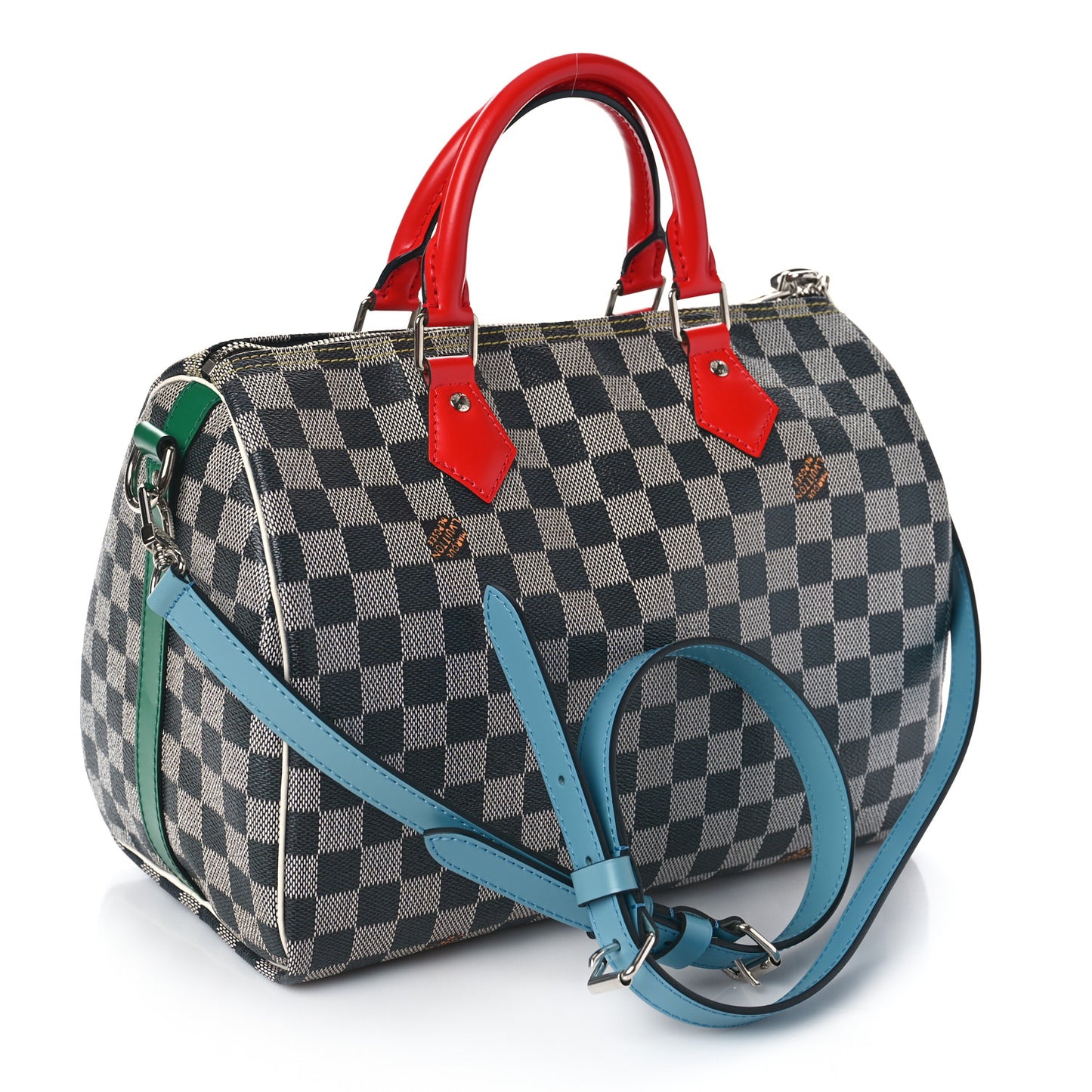 Damier Speedy Bandouliere 30 Black White