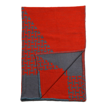 Hermes Wool Cashmere Signature Avalon Terre d'H Blanket 2 of 5
