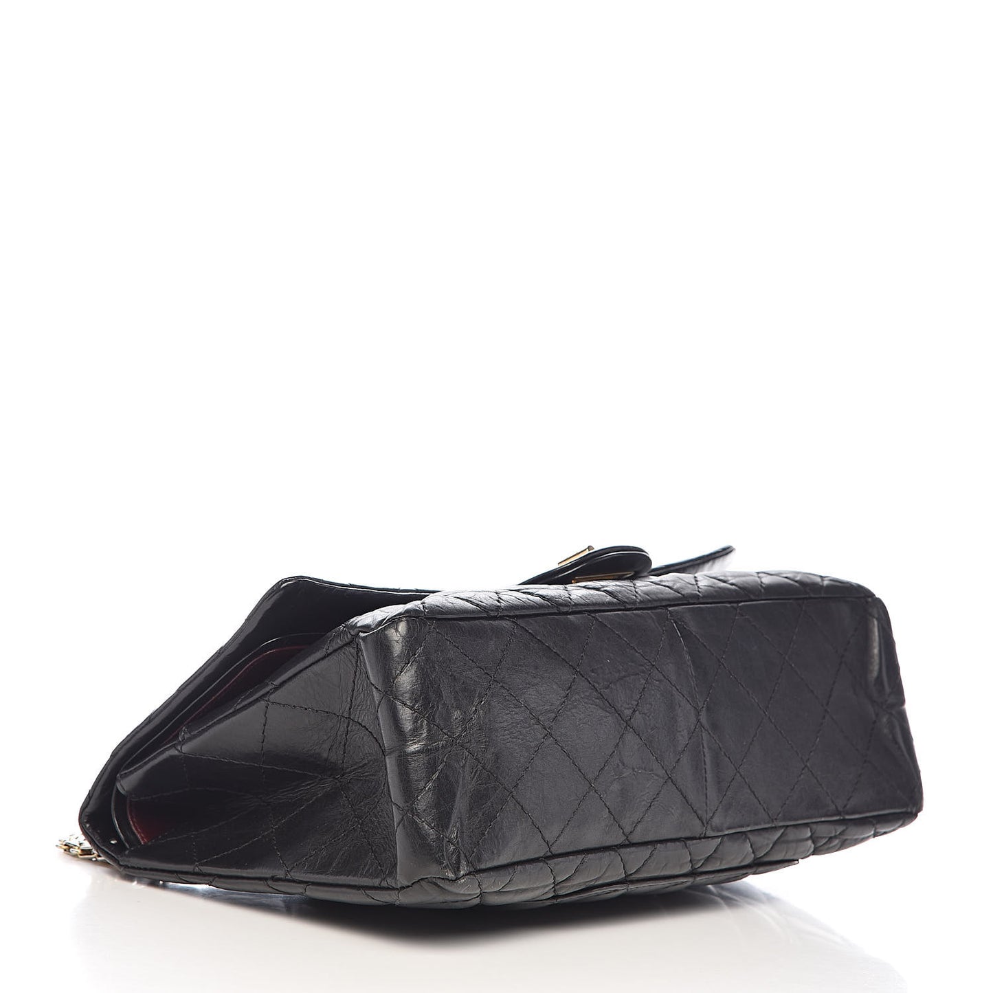 Aged Calfskin Quilted 2.55 Reissue 227 Flap Black