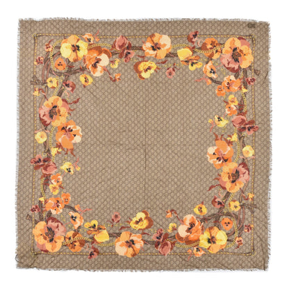 Gucci Wool Jacquard GG Monogram Big Panshie Fringe Shawl Sun Beige 1 of 4