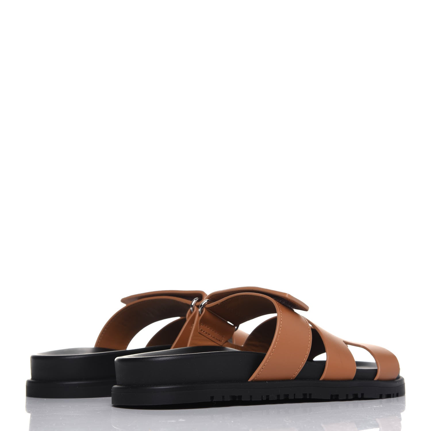 Hermes Calfskin Womens Chypre Sandals 36 Gold 4 of 9