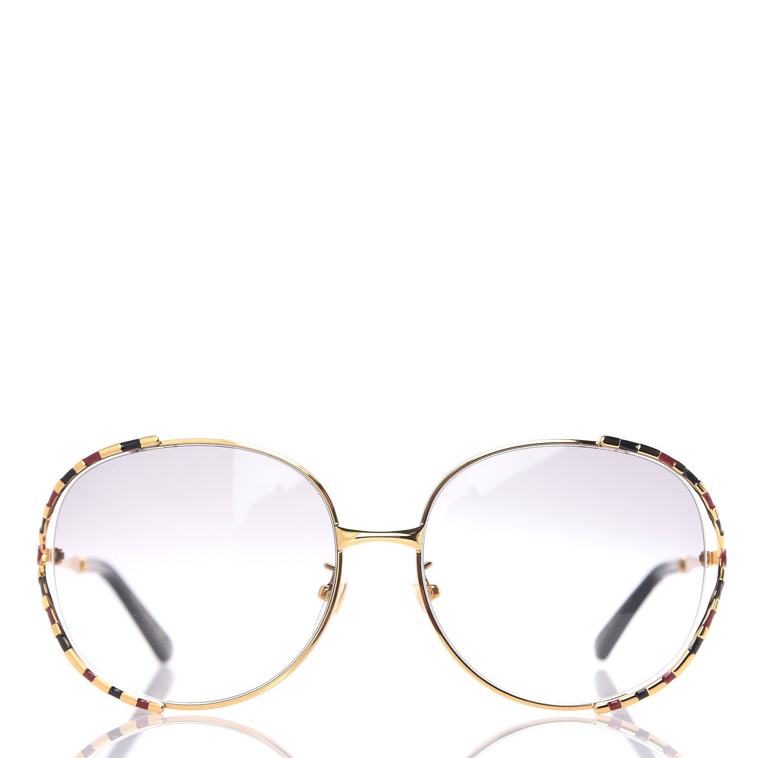 Gucci Metal Round Frame GG0595S Sunglasses Gold 4 of 8