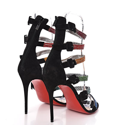 Christian Louboutin Veau Velours Raynibo Cage 110 Strappy Sandals 41 Black 4 of 7