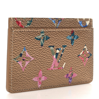 Louis Vuitton Metallic Monogram LV Garden Card Holder Gold 3 of 8