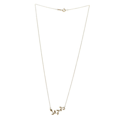 Tiffany 18K Yellow Gold Paloma Picasso Olive Leaf Vine Pendant Necklace 3 of 6