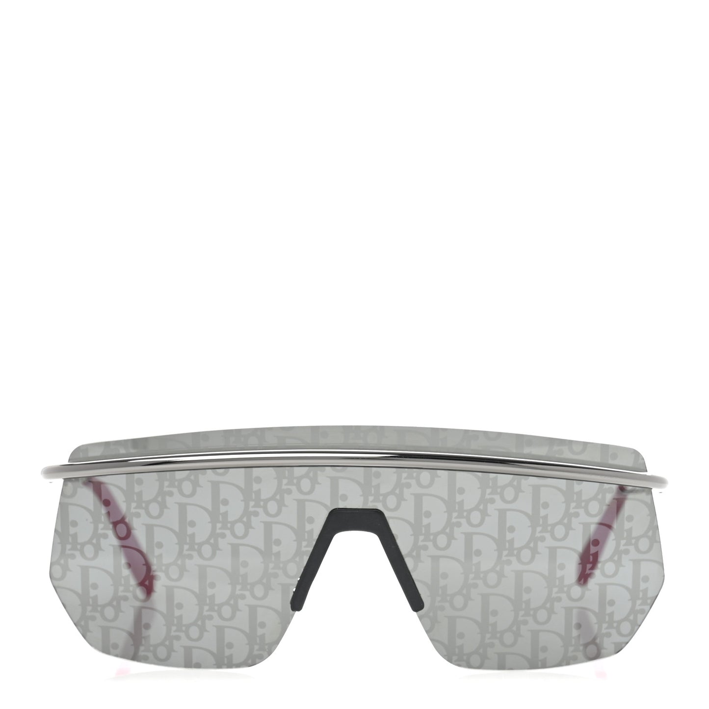 Metal Oblique DiorMotion M1I Mask Sunglasses Grey Pink