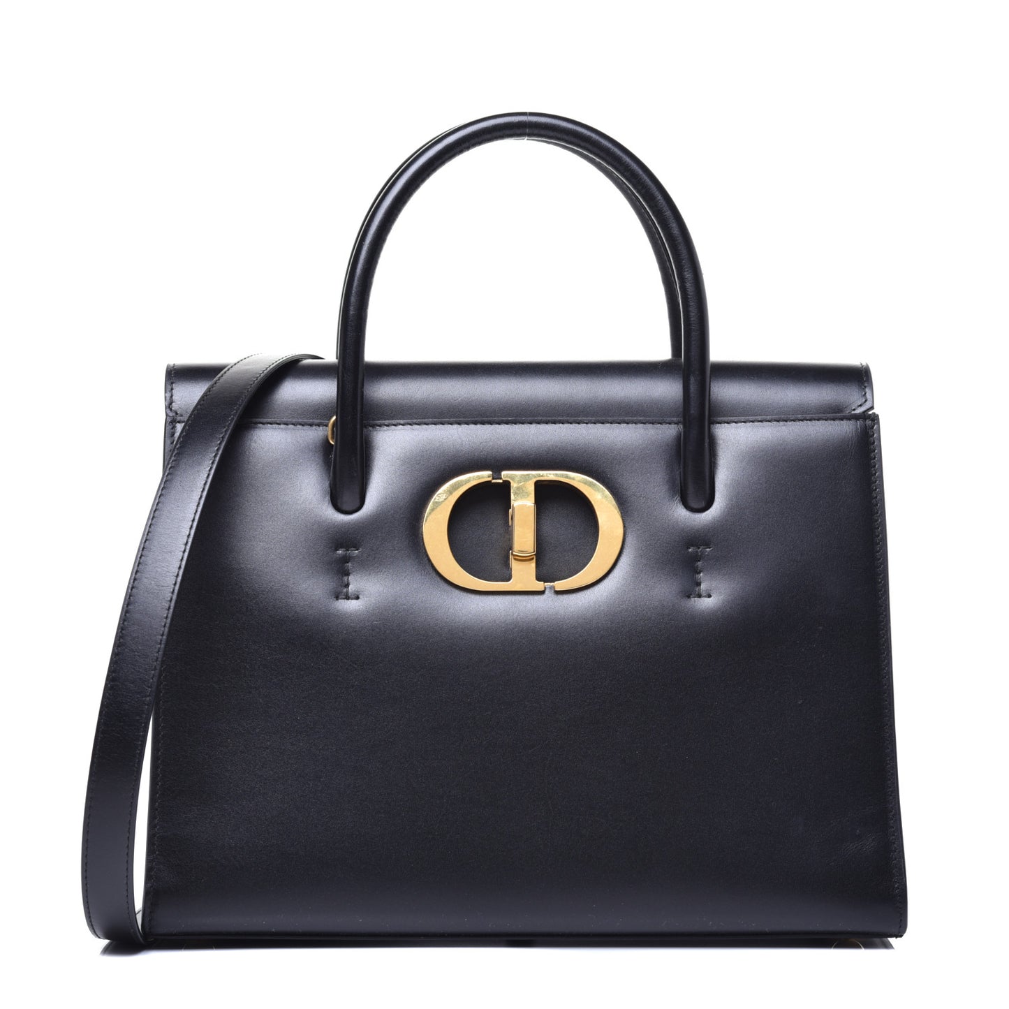 Box Calfskin Large St. Honore Tote Black