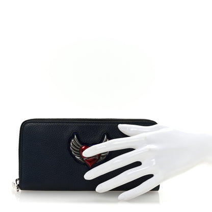 Christian Louboutin Calfskin Mexiloubi Panettone Zip Around Wallet Nuit 2 of 7
