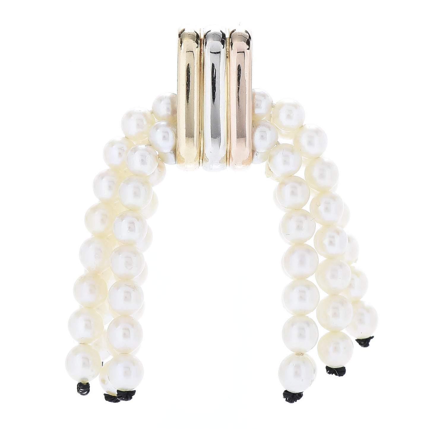 18K Yellow Pink White Gold Pearl Pendant