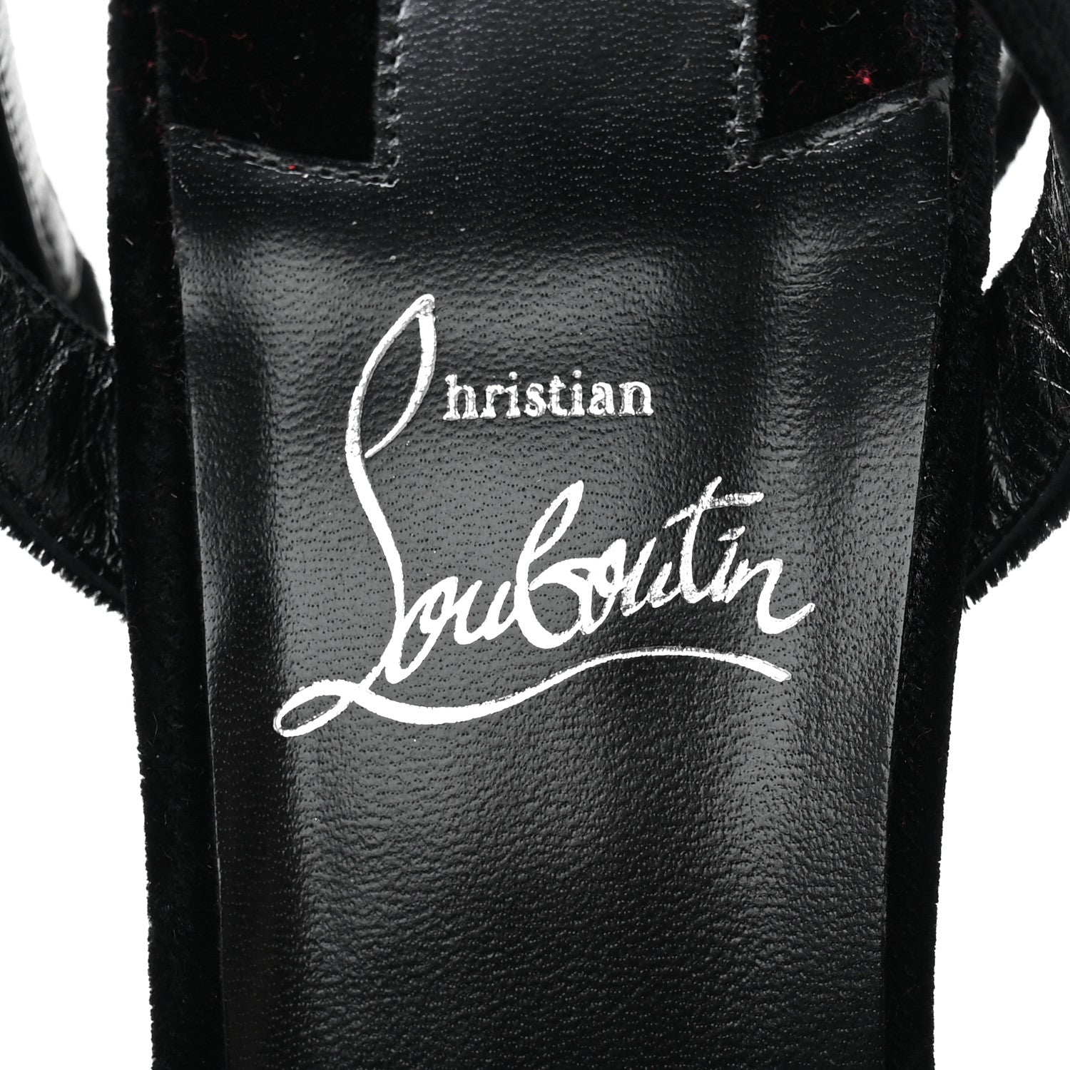 Christian Louboutin Velvet Loubi Queen Alta 150 Platform Sandals 39 Black 8 of 11
