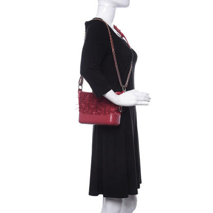 Chanel Tweed Calfskin Small Gabrielle Hobo Pink 2 of 10