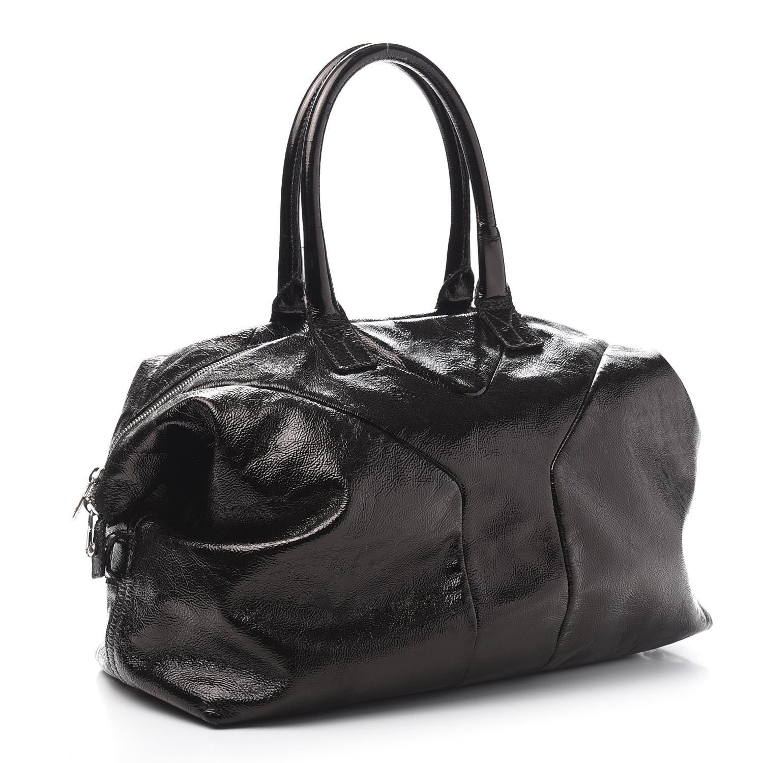 Saint Laurent Textured Patent Easy Y Bag Black 3 of 18