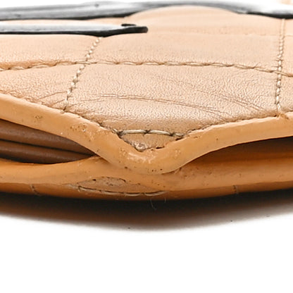 Chanel Calfskin Quilted Cambon Yen Wallet Beige Black 11 of 11