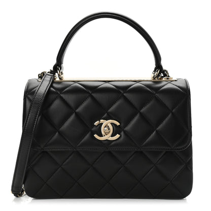 Chanel Lambskin Quilted Small Trendy CC Dual Handle Flap Bag Black 1 of 11