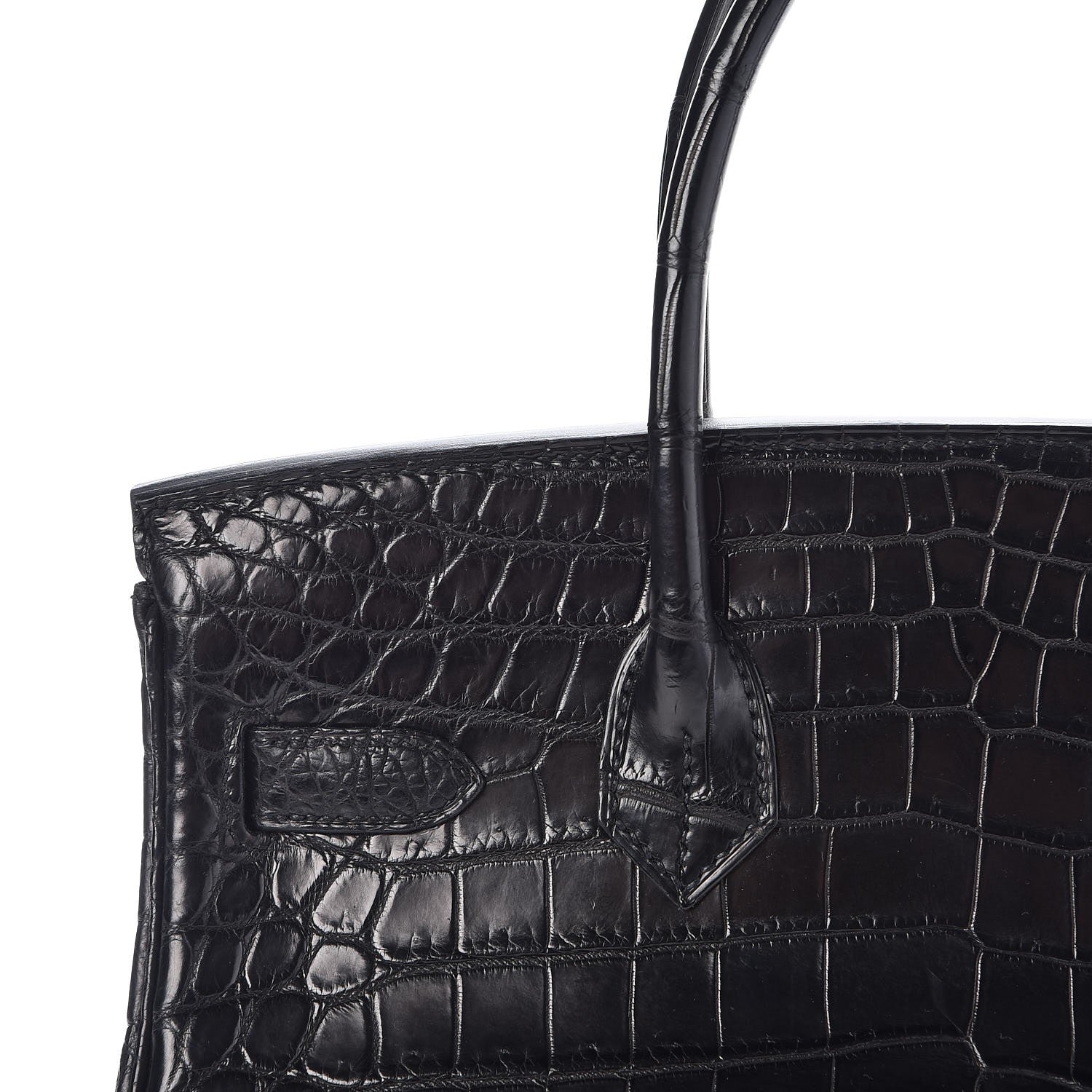 Hermes Matte Niloticus Crocodile Birkin 30 Black 12 of 27