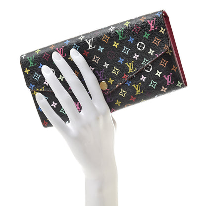 Louis Vuitton Monogram Multicolor Sarah Wallet NM Black Grenade 2 of 10