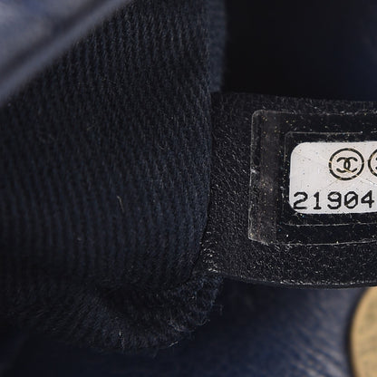 Chanel Calfskin Surpique Chevron Small Flap Navy 7 of 9