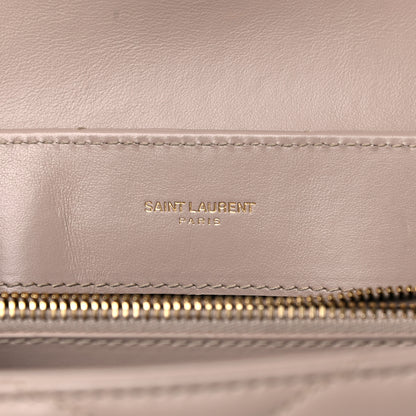 Saint Laurent Calfskin Y Quilted Monogram Small Loulou Chain Satchel Light Natural 5 of 13