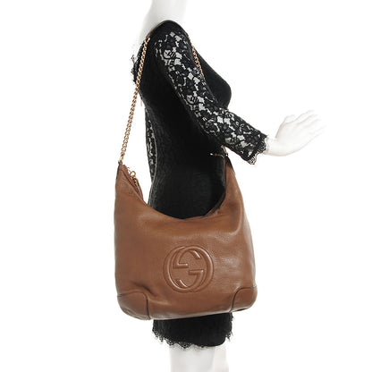 Gucci Cellarius Calfskin Medium Soho Chain Hobo Acero 2 of 8