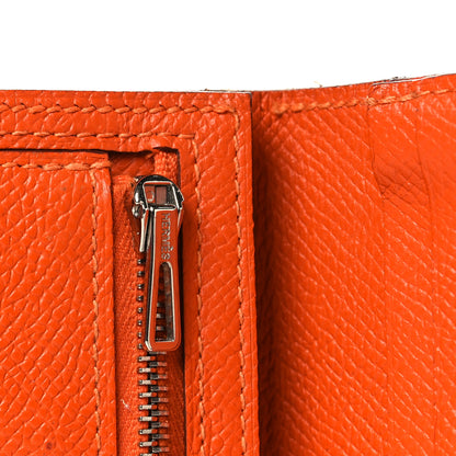 Hermes Epsom Bearn Gusset Wallet Orange 14 of 14