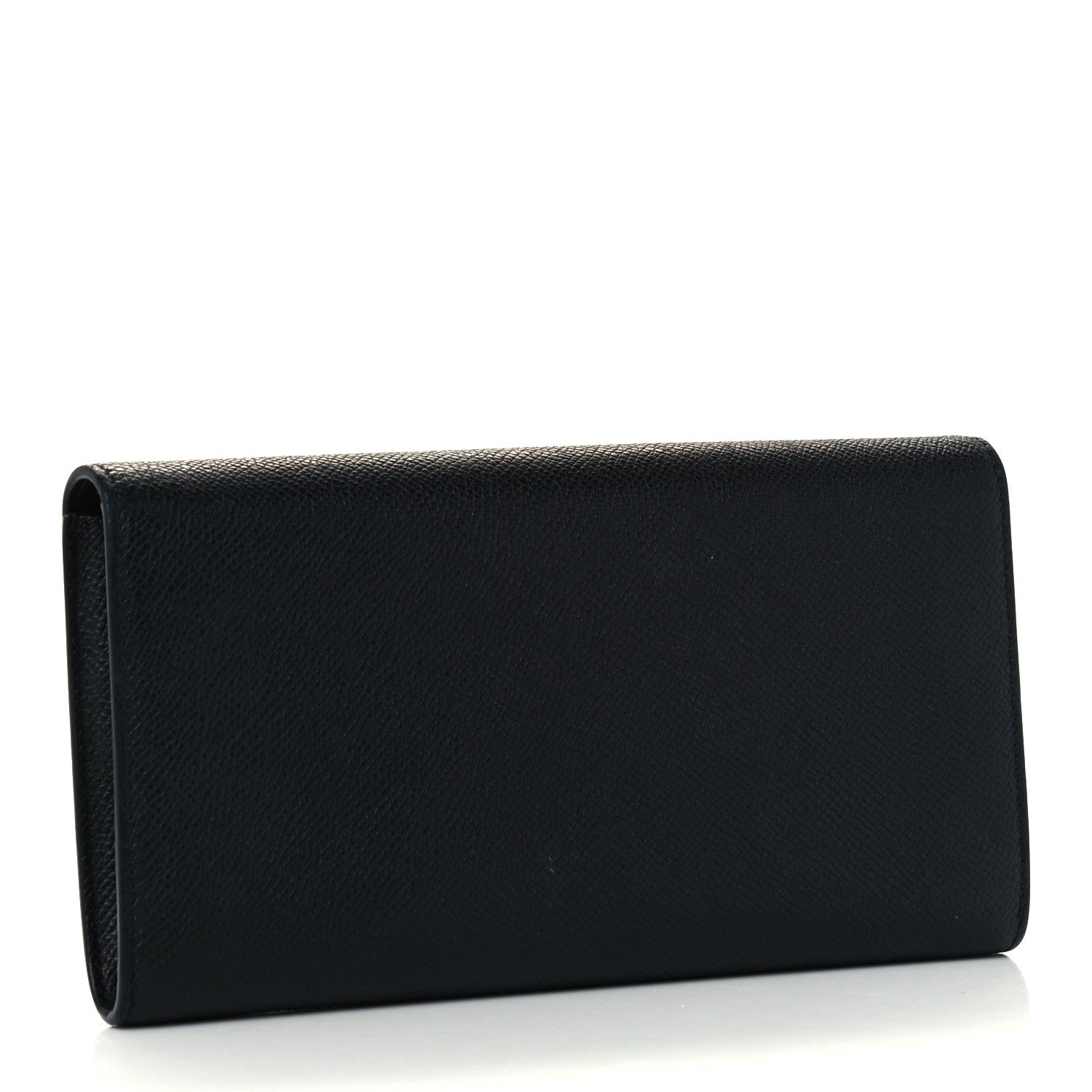 Celine Grained Calfskin Large Trotteur Multifunction Flap Wallet Black 3 of 9
