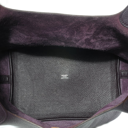 Hermes Taurillon Clemence Picotin Lock GM Raisin 5 of 7