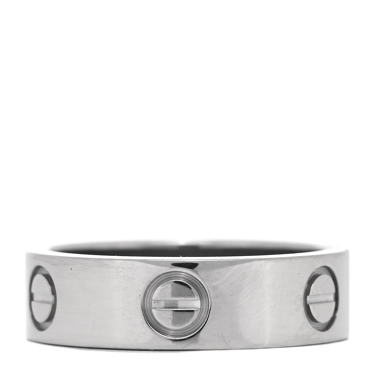 18K White Gold 5.5mm LOVE Ring 53 6.5