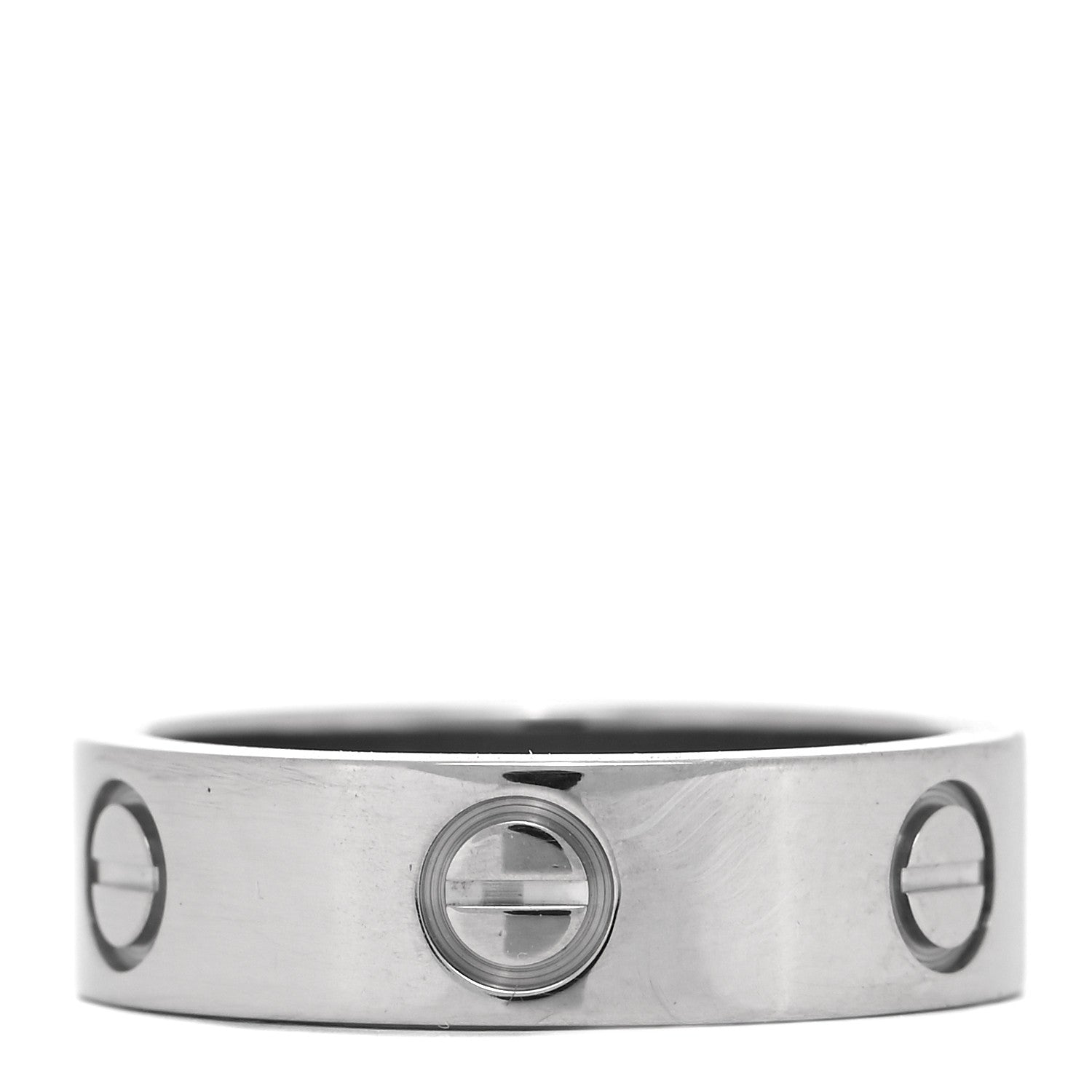 Cartier 18K White Gold 5.5mm LOVE Ring 53 6.5 6 of 8