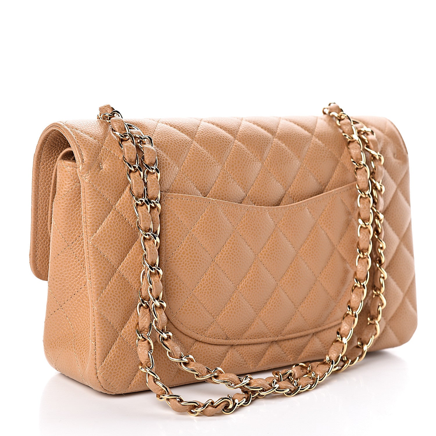 Chanel Caviar Quilted Medium Double Flap Beige 3 of 11