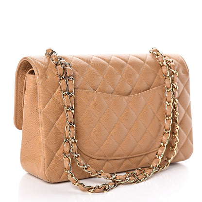 Chanel Caviar Quilted Medium Double Flap Beige 3 of 11