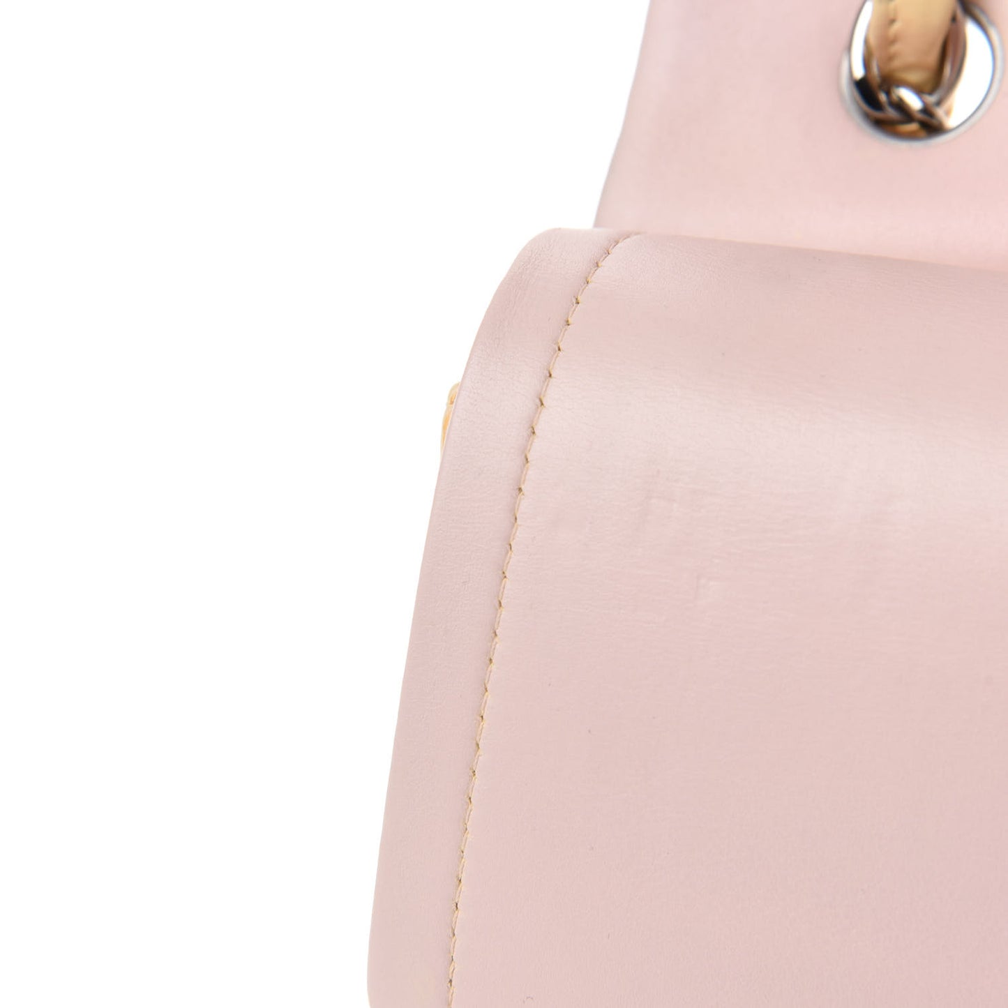 Patent Quilted Jumbo Double Flap Light Pink