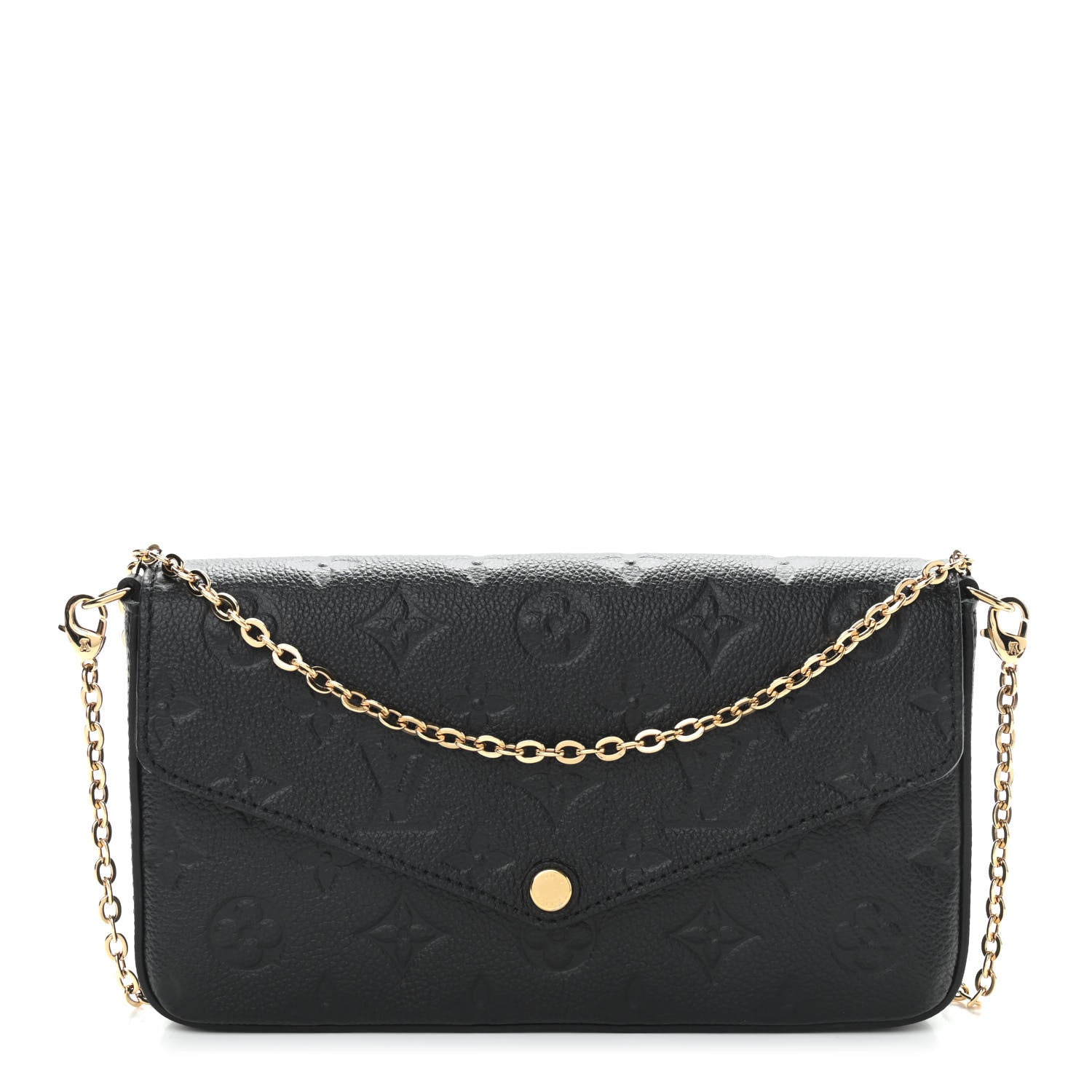 Louis Vuitton Empreinte Pochette Felicie Chain Wallet Black 3 of 12