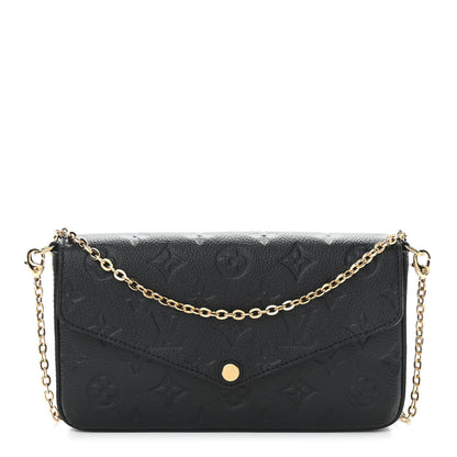 Louis Vuitton Empreinte Pochette Felicie Chain Wallet Black 3 of 12